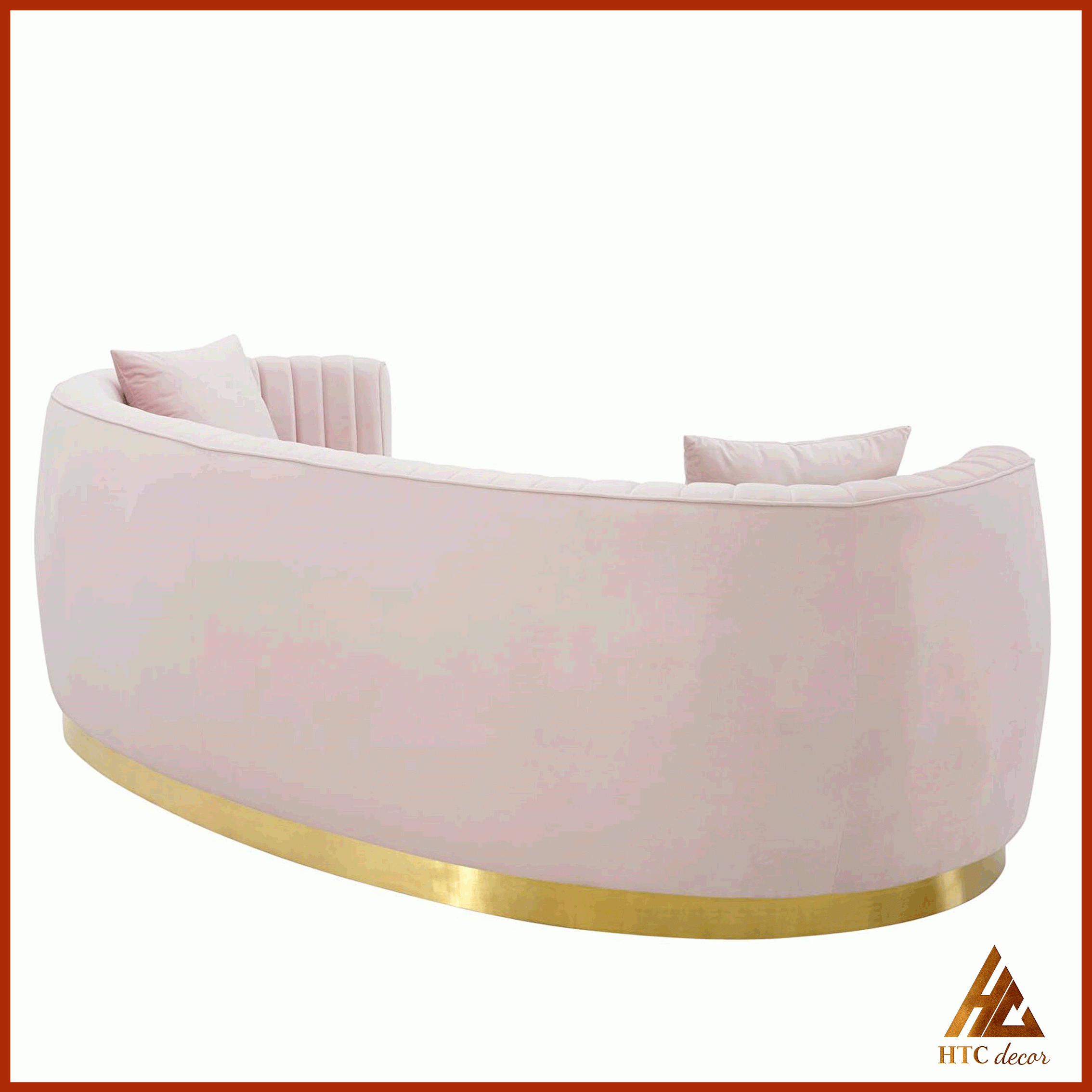 Ghế Sofa Băng Curved Vải Nhung